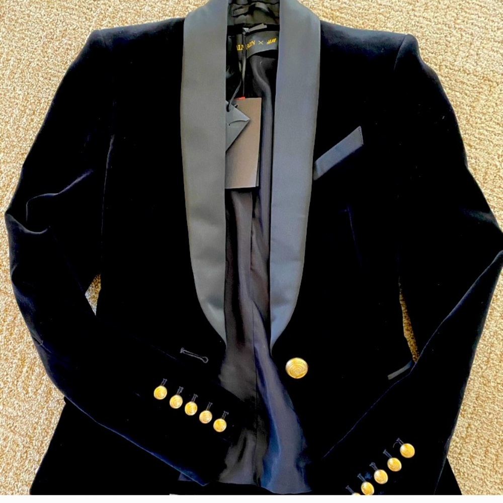 Balmain x H&M jacket velvet